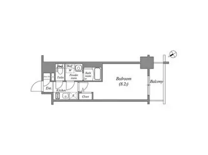 エスリード新栄プライム(1K/5階)の間取り写真