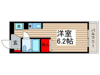 秋本ビルディング(ワンルーム/1階)の間取り写真