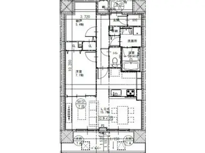 さくらHILLS ROKUBAN PLATINUM RESIDENCE(2LDK/12階)の間取り写真