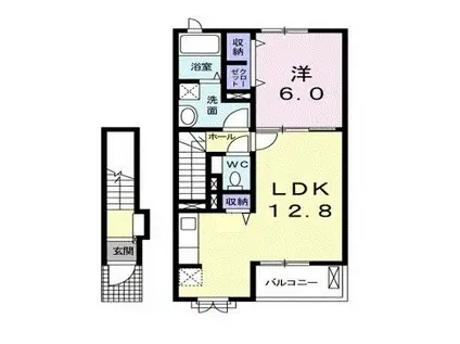 サンガーデンSII(1LDK/2階)の間取り写真