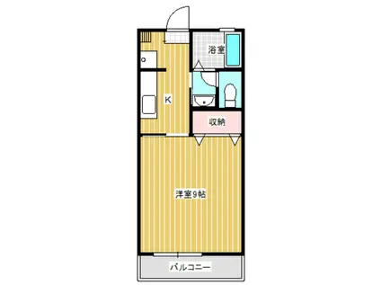 ソルジェンテ(1K/2階)の間取り写真