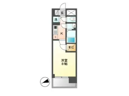 プレサンスジェネ千種内山II(1K/7階)の間取り写真