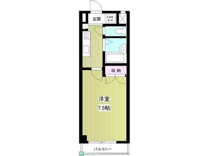 プリマヴェール町田(1K/4階)の間取り写真