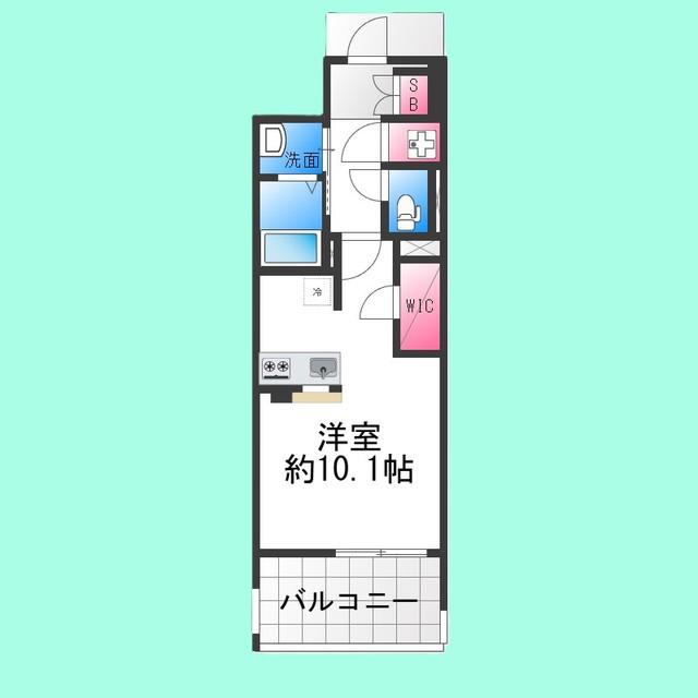 ARTIZA堺(ワンルーム/9階)の間取り写真
