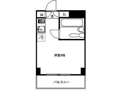 東村山ペガサスビルC館(ワンルーム/3階)の間取り写真