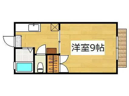 ルカハイツ(1K/1階)の間取り写真