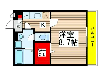 リブリ エテルナ(1K/1階)の間取り写真