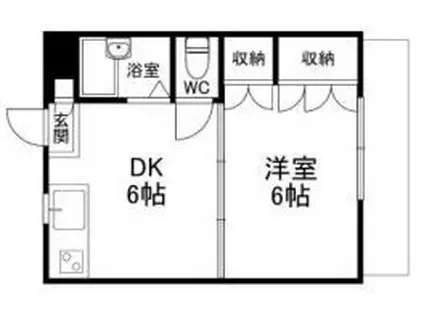 アルディア調布(1DK/1階)の間取り写真