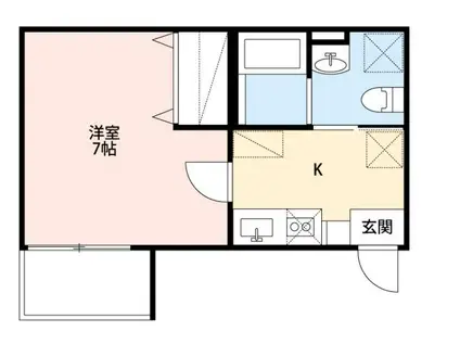 ブリリアントII(1K/3階)の間取り写真
