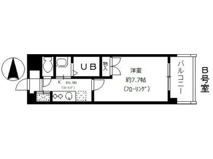 FINE CALL TB-01(1K/4階)の間取り写真