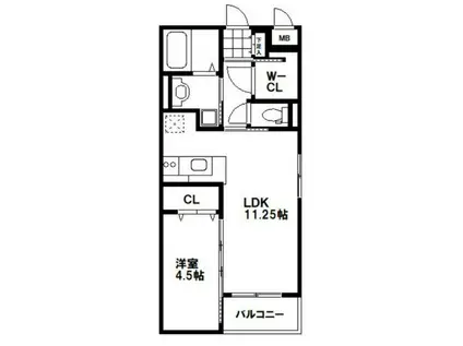 BOITE BLANCHE(1SLDK/5階)の間取り写真