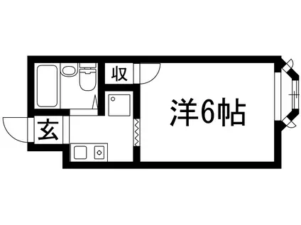 ウッド・ストック・マンション(ワンルーム/2階)の間取り写真