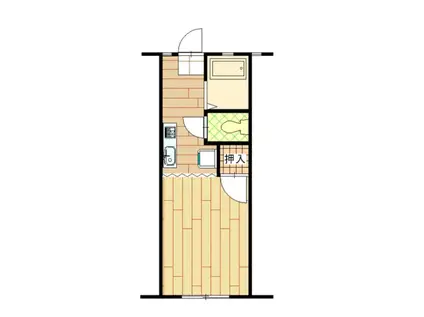 スプリングヒルズ 18(1K/1階)の間取り写真