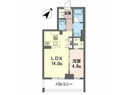 CLASSEUM連坊II(1LDK/1階)の間取り写真