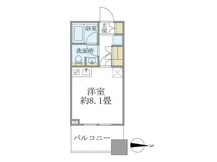 シティタワー大井町(ワンルーム/4階)の間取り写真