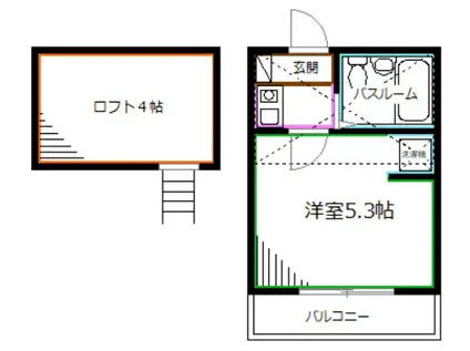 フルハウス中野南台(1K/1階)の間取り写真