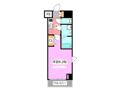 GRANPASEO田端B(1K/2階)の間取り写真