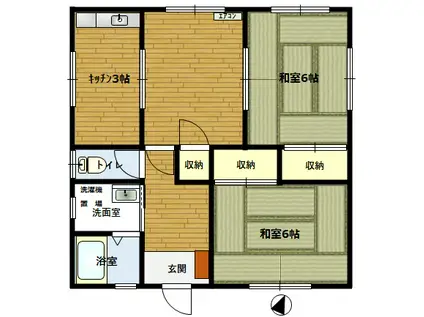 シティーハイツ古谷(2LDK/2階)の間取り写真