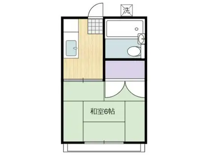 コーポナガタ(1K/1階)の間取り写真