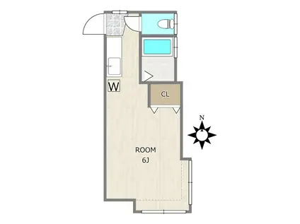 メゾンクレール(ワンルーム/1階)の間取り写真