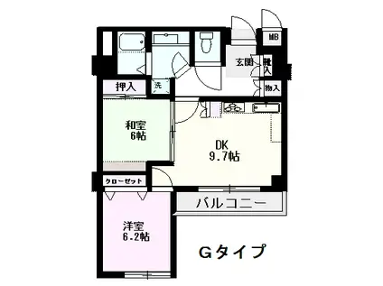 新潟ロイヤルマンション(2DK/5階)の間取り写真