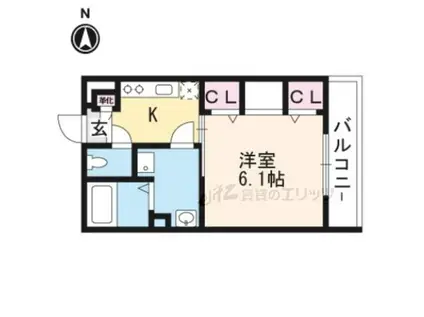 リブリ末広(1K/1階)の間取り写真