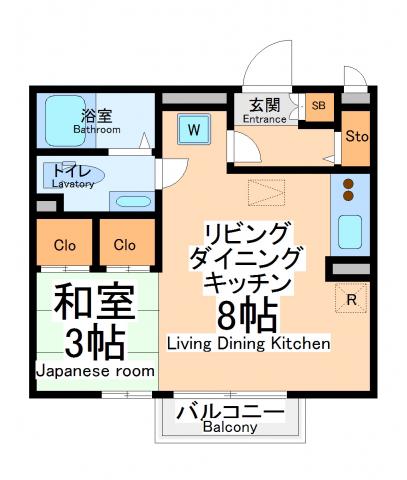 みそのハウス(1LDK/1階)の間取り写真