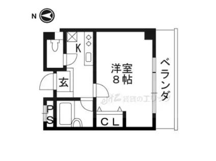 セリバノーブル(1K/5階)の間取り写真