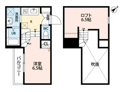 ブルーレーベル春日(ワンルーム/1階)の間取り写真