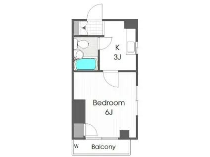 エルデ多摩川(1K/2階)の間取り写真