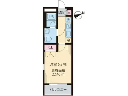 エルデ板橋(1K/1階)の間取り写真