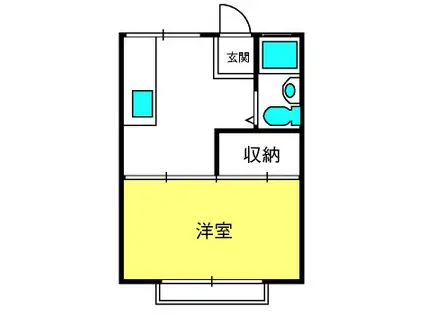 コーポ大島(1K/1階)の間取り写真