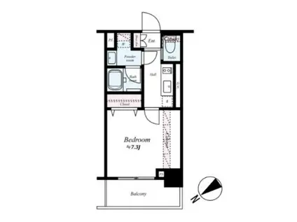 フュージョナル浅草フォレスト(1K/9階)の間取り写真