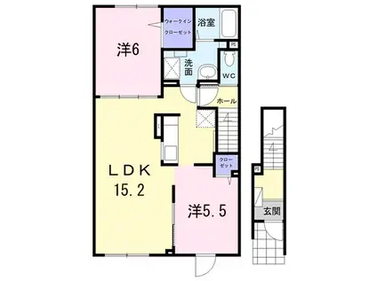 エクセル 五稜郭(2LDK/2階)の間取り写真