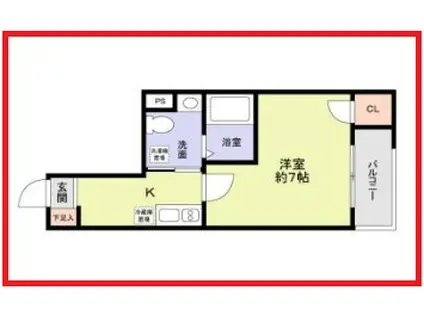 ジェイブラン三ノ輪(1K/3階)の間取り写真