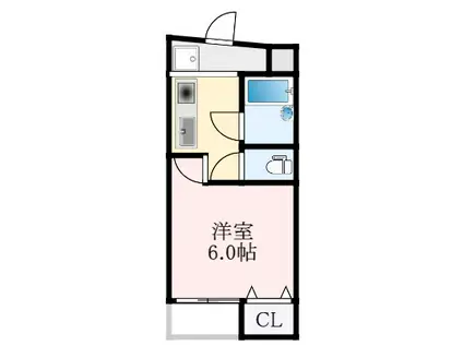 ルミエールS(1K/3階)の間取り写真