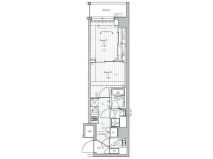PREMIUM CUBE 西荻窪MO(2K/3階)の間取り写真
