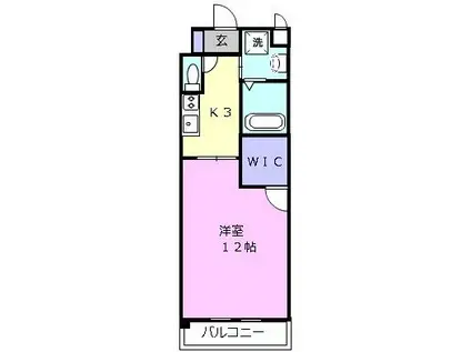 サンヴィヴェール(1K/3階)の間取り写真