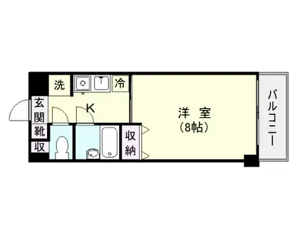 リードIN荒田(1K/5階)の間取り写真