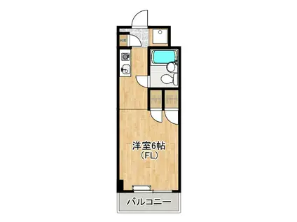 シャルム西大井(ワンルーム/3階)の間取り写真