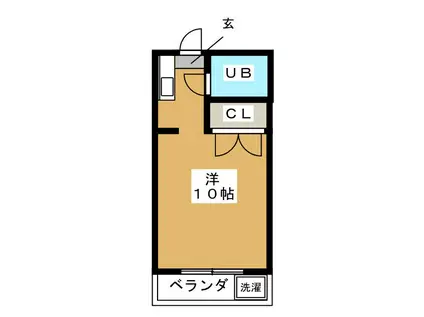 レ・ステュディオ(ワンルーム/1階)の間取り写真