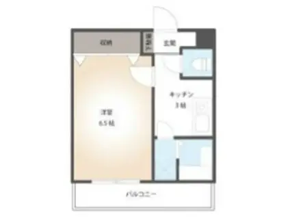 アムール・チュラII(1K/2階)の間取り写真