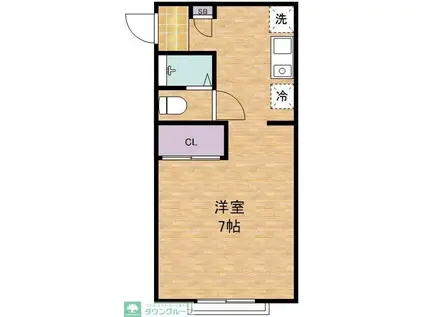 キュービック永山(1K/1階)の間取り写真