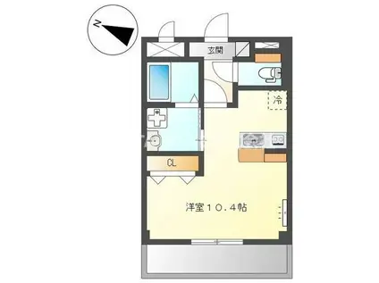 ＪＲ福知山線 福知山駅 徒歩10分 2階建 築5年(ワンルーム/1階)の間取り写真