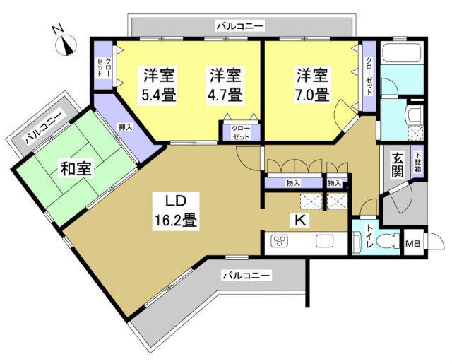 アートフォルム富塚(3LDK/3階)の間取り写真