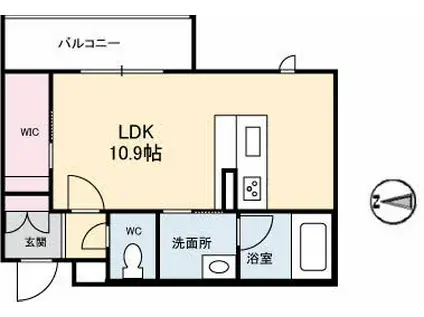 シャーメゾンステージ新山口駅前 C棟(ワンルーム/3階)の間取り写真