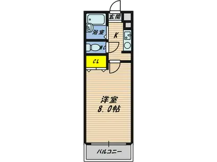 エクセレント西今福(1K/4階)の間取り写真