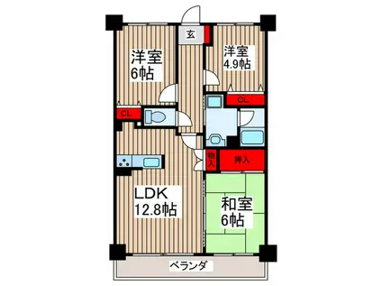 グランデ・アルヴォーレ3番館(3LDK/5階)の間取り写真