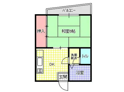 シャトーレジデントPARTⅢ(1DK/3階)の間取り写真