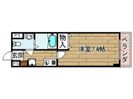 パステル神山(1K/3階)の間取り写真